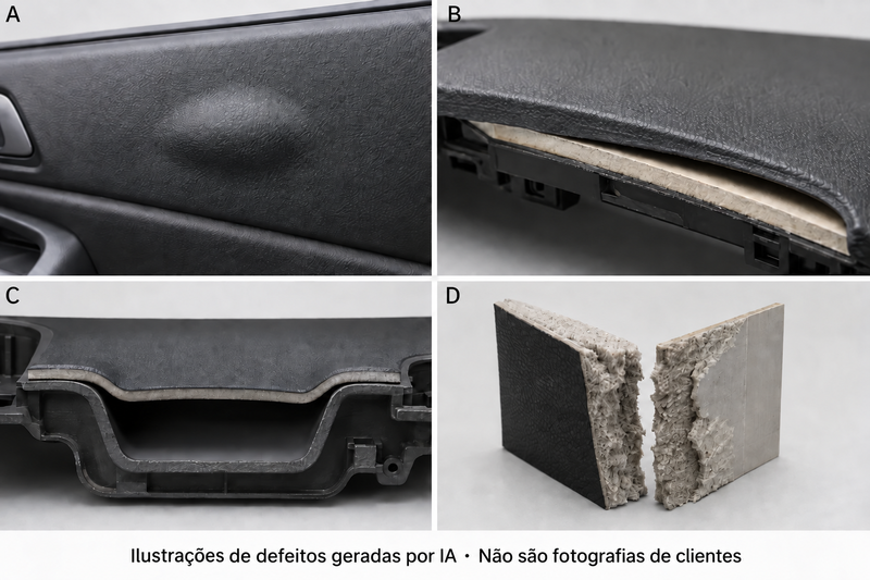 Por que painéis de porta e painéis de instrumentos apresentam bolhas ou descolamento após o revestimento?