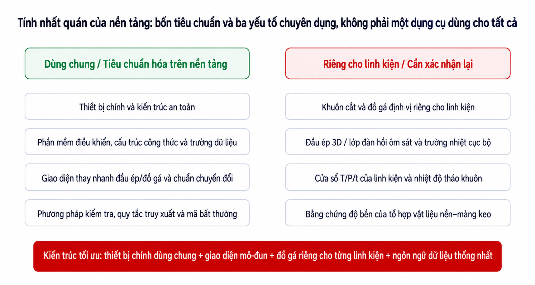 Kiến trúc chung thiết bị lõi, giữ bộ dụng cụ riêng chi tiết